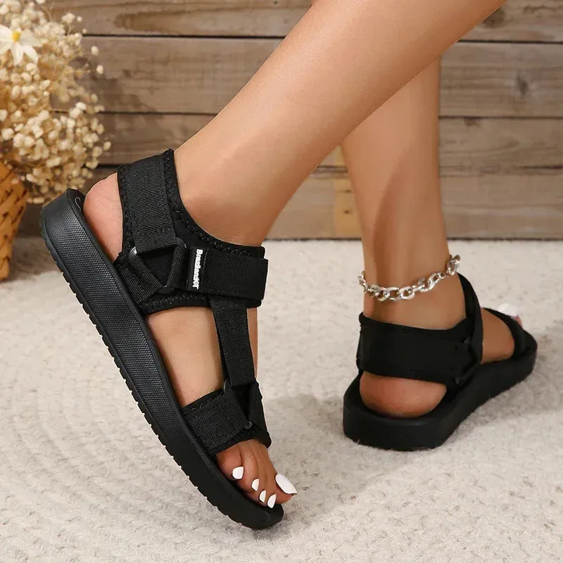 Sleek Velcro Sandals