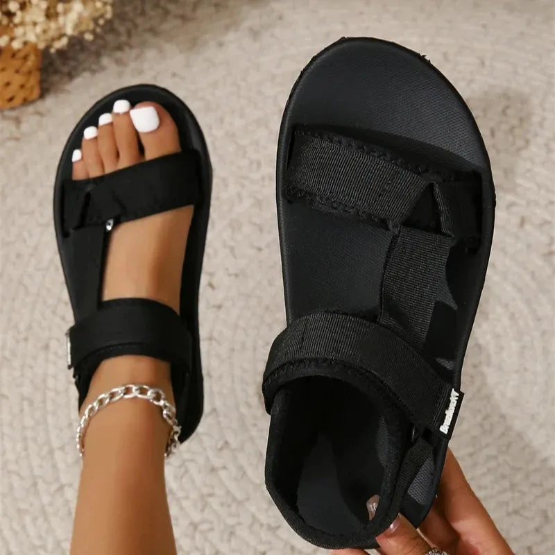 Sleek Velcro Sandals