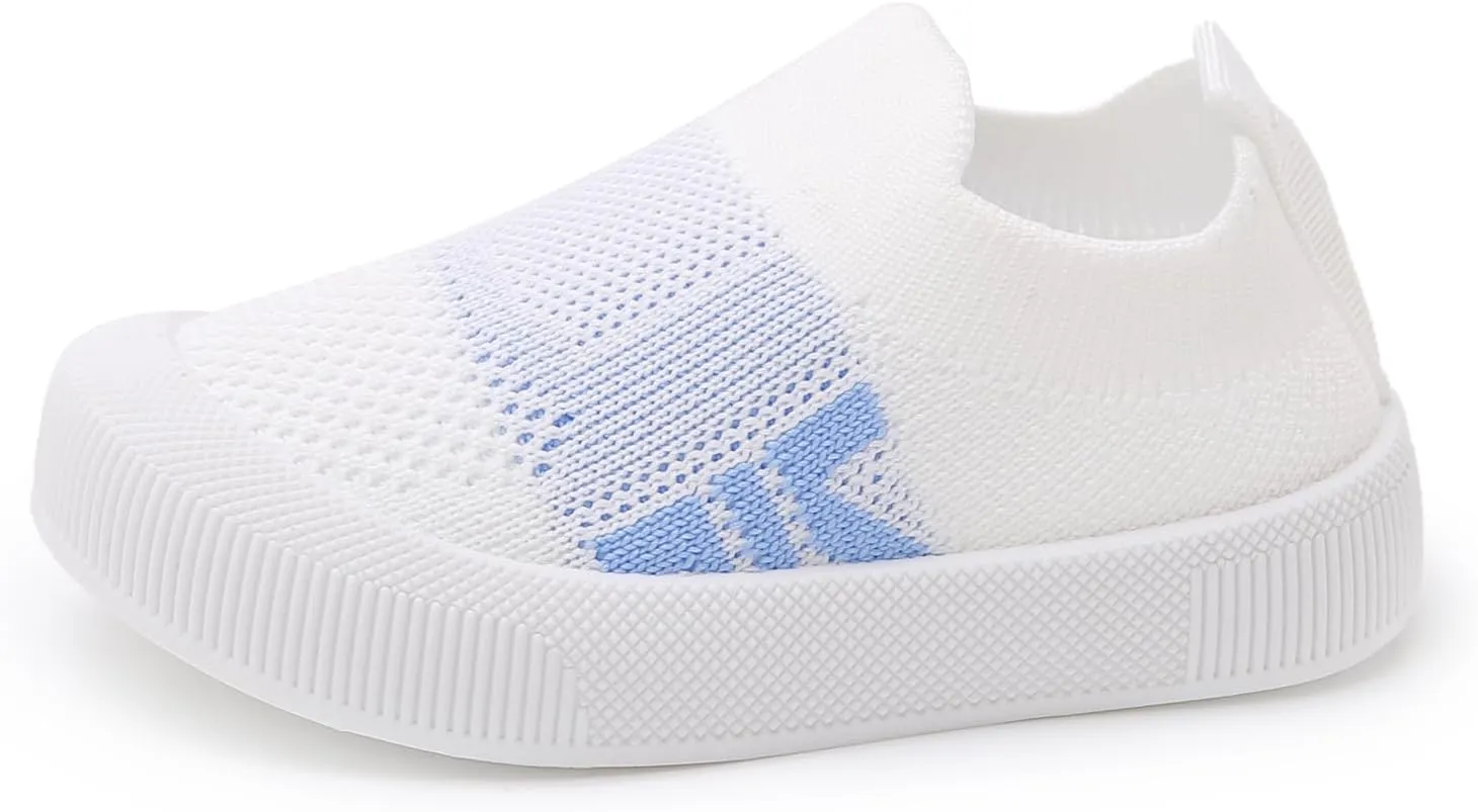 SOFMUO Baby Boys Girls Toddler Sneakers Kids Lightweight Knit Walking Shoes Mesh Breathable Tennis Trainers Shoe 1-3 Yrs