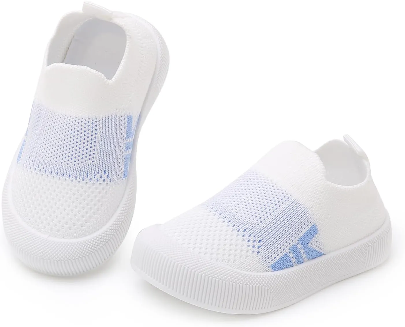 SOFMUO Baby Boys Girls Toddler Sneakers Kids Lightweight Knit Walking Shoes Mesh Breathable Tennis Trainers Shoe 1-3 Yrs