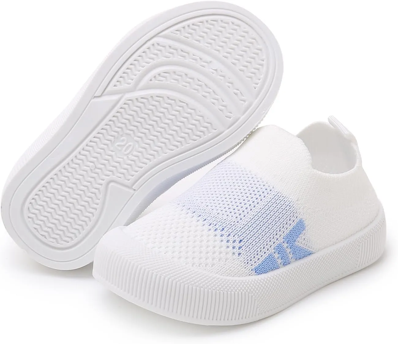 SOFMUO Baby Boys Girls Toddler Sneakers Kids Lightweight Knit Walking Shoes Mesh Breathable Tennis Trainers Shoe 1-3 Yrs