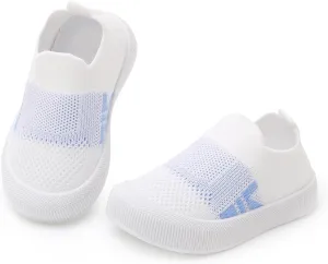 SOFMUO Baby Boys Girls Toddler Sneakers Kids Lightweight Knit Walking Shoes Mesh Breathable Tennis Trainers Shoe 1-3 Yrs
