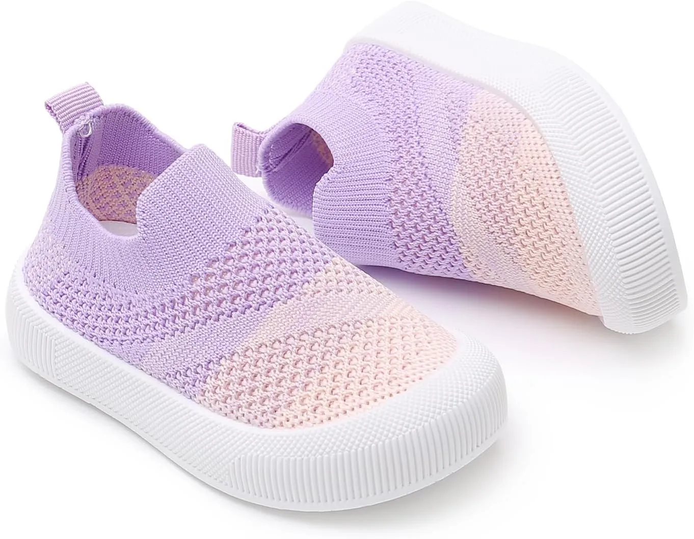 SOFMUO Baby Boys Girls Toddler Sneakers Kids Lightweight Knit Walking Shoes Mesh Breathable Tennis Trainers Shoe 1-3 Yrs