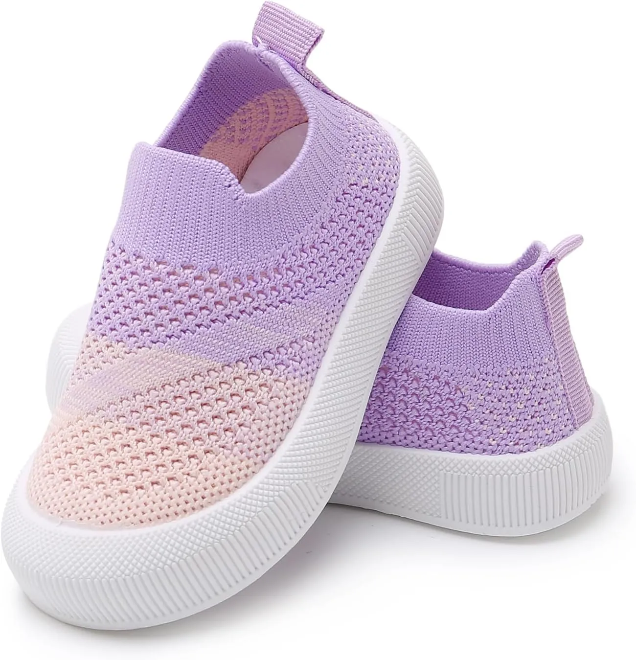 SOFMUO Baby Boys Girls Toddler Sneakers Kids Lightweight Knit Walking Shoes Mesh Breathable Tennis Trainers Shoe 1-3 Yrs