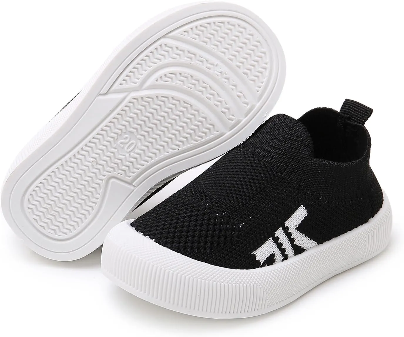 SOFMUO Baby Boys Girls Toddler Sneakers Kids Lightweight Knit Walking Shoes Mesh Breathable Tennis Trainers Shoe 1-3 Yrs