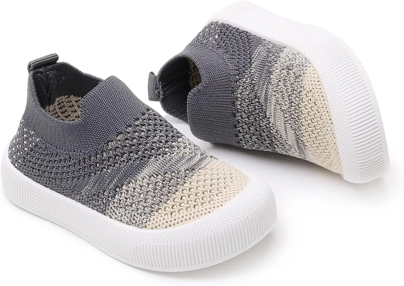 SOFMUO Baby Boys Girls Toddler Sneakers Kids Lightweight Knit Walking Shoes Mesh Breathable Tennis Trainers Shoe 1-3 Yrs