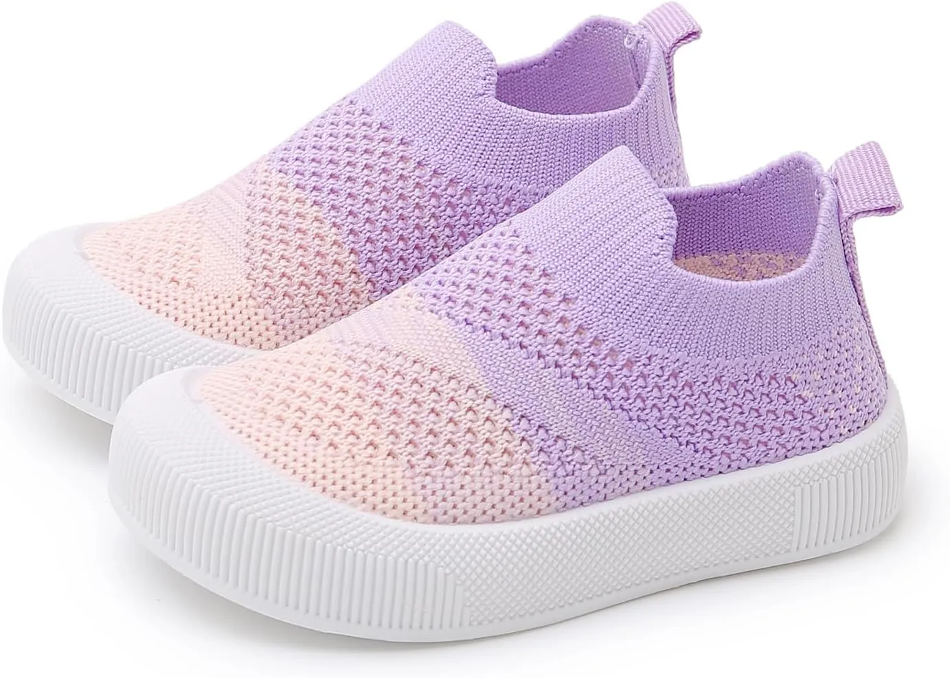SOFMUO Baby Boys Girls Toddler Sneakers Kids Lightweight Knit Walking Shoes Mesh Breathable Tennis Trainers Shoe 1-3 Yrs