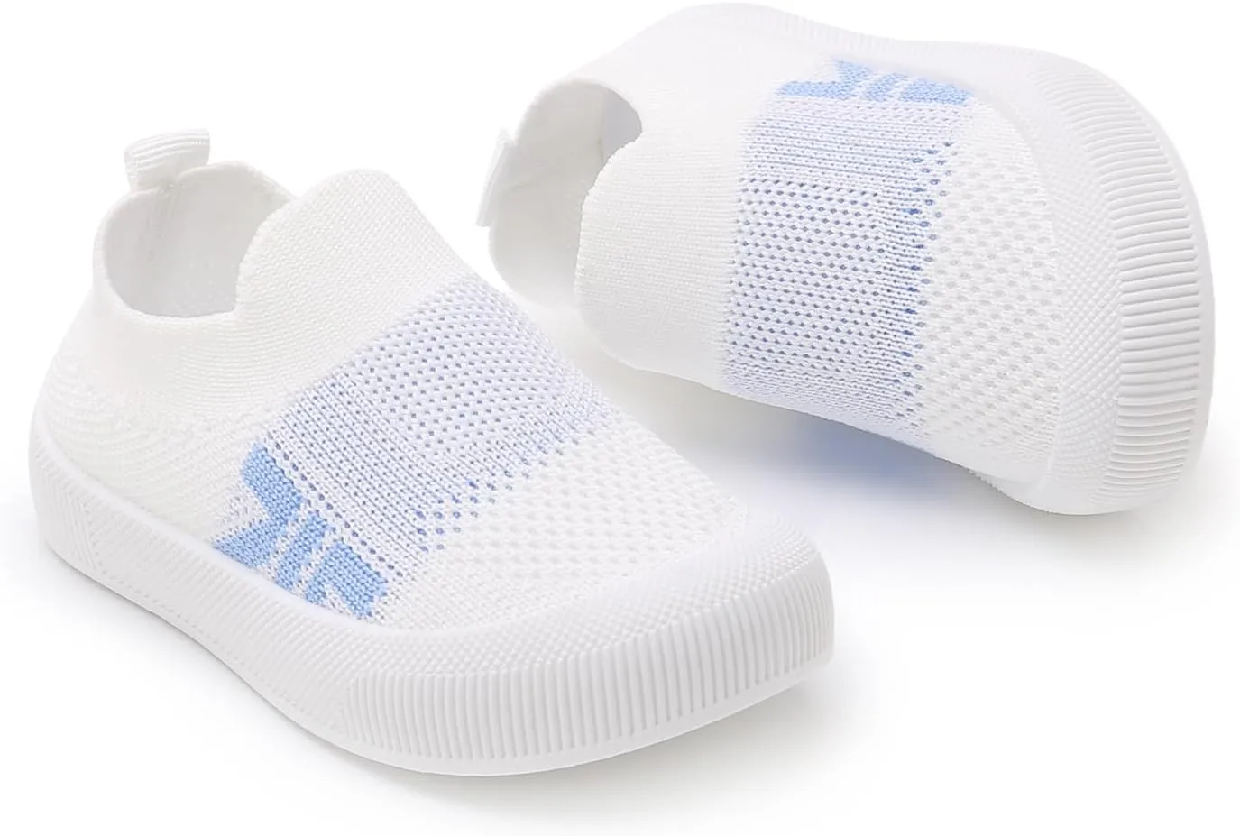SOFMUO Baby Boys Girls Toddler Sneakers Kids Lightweight Knit Walking Shoes Mesh Breathable Tennis Trainers Shoe 1-3 Yrs