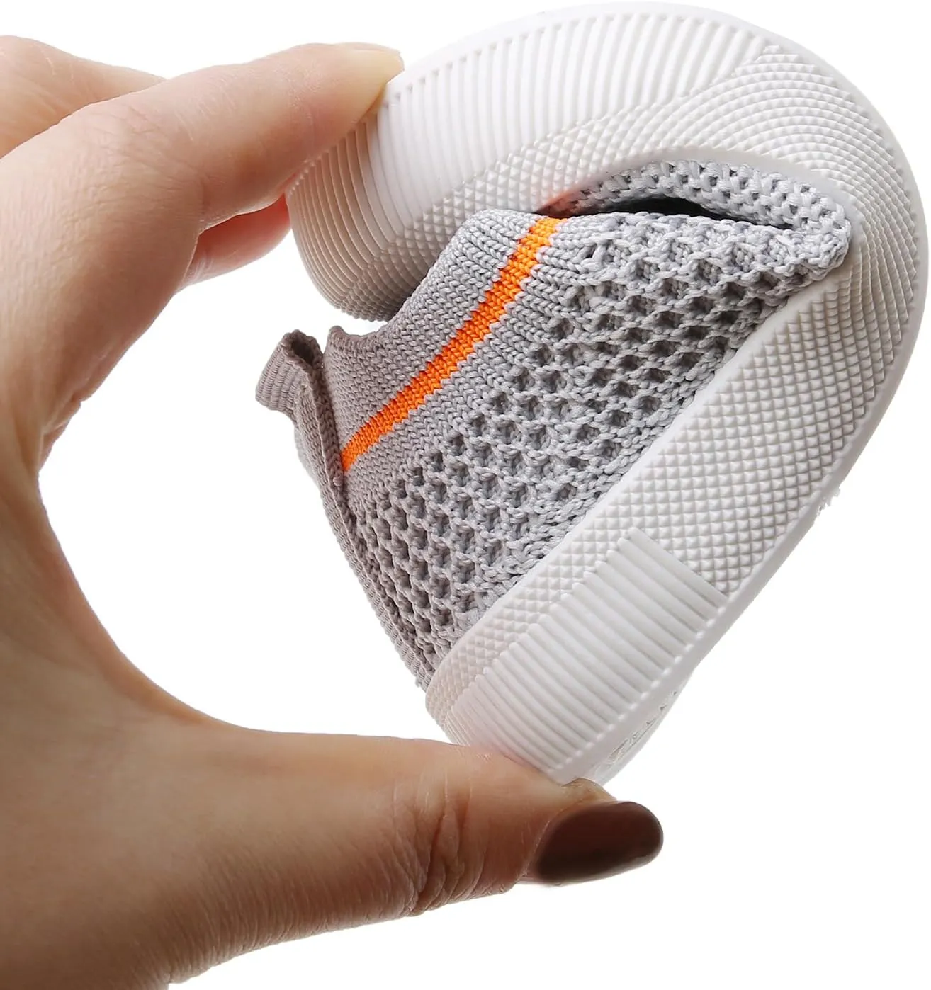 SOFMUO Baby Boys Girls Toddler Sneakers Kids Lightweight Knit Walking Shoes Mesh Breathable Tennis Trainers Shoe 1-3 Yrs