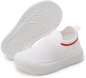 SOFMUO Baby Boys Girls Toddler Sneakers Kids Lightweight Knit Walking Shoes Mesh Breathable Tennis Trainers Shoe 1-3 Yrs