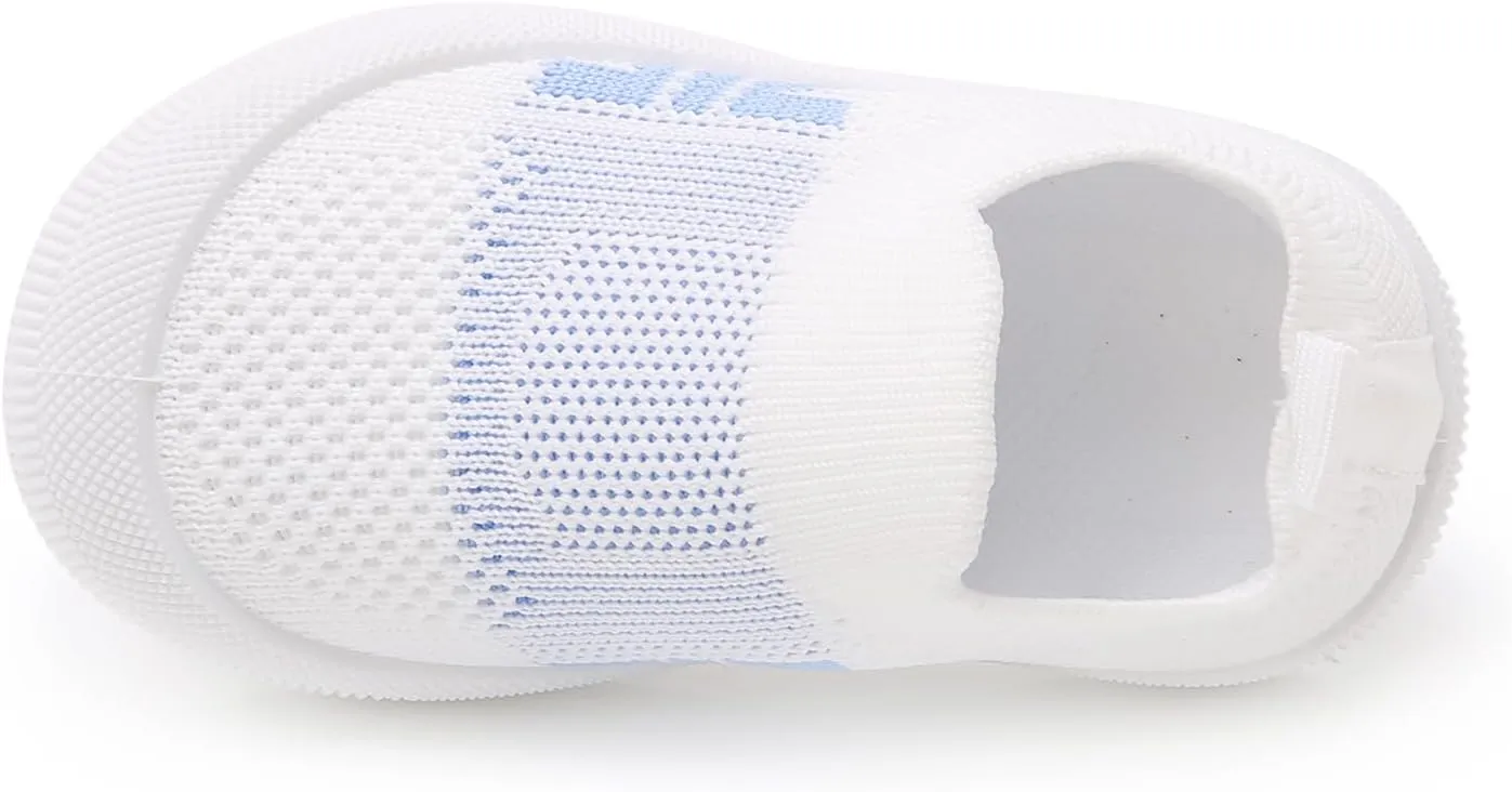 SOFMUO Baby Boys Girls Toddler Sneakers Kids Lightweight Knit Walking Shoes Mesh Breathable Tennis Trainers Shoe 1-3 Yrs