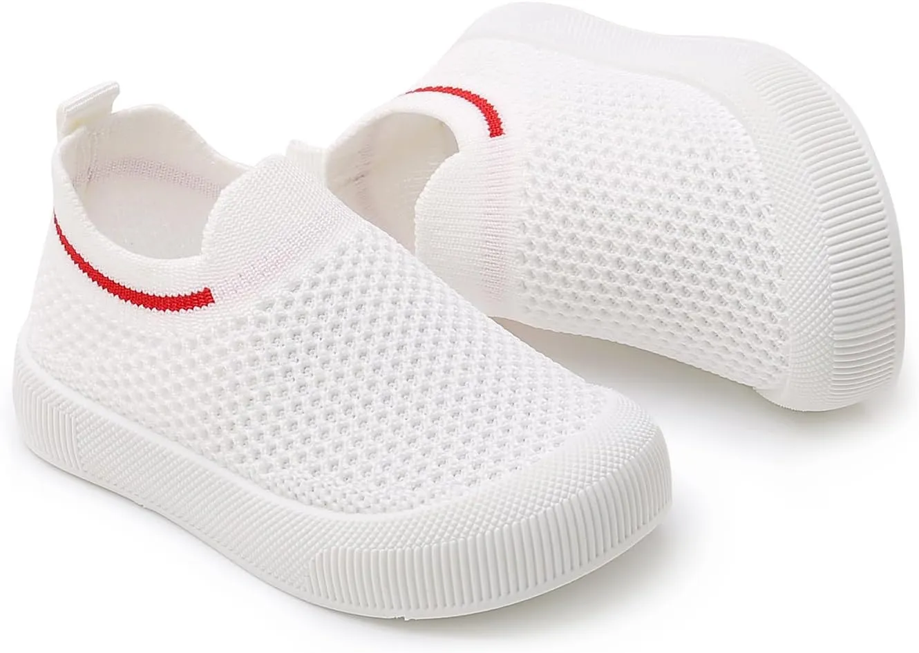SOFMUO Baby Boys Girls Toddler Sneakers Kids Lightweight Knit Walking Shoes Mesh Breathable Tennis Trainers Shoe 1-3 Yrs