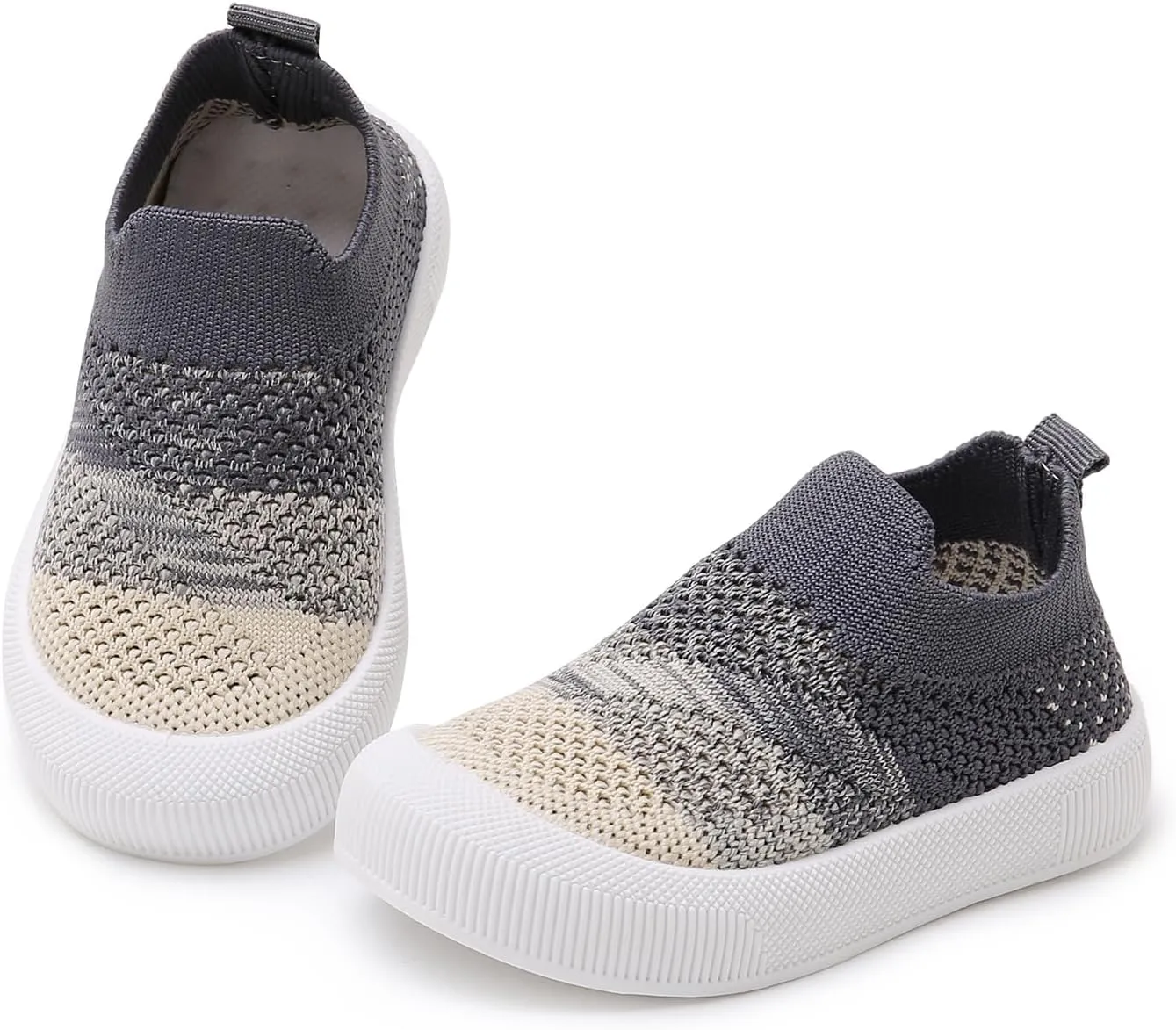 SOFMUO Baby Boys Girls Toddler Sneakers Kids Lightweight Knit Walking Shoes Mesh Breathable Tennis Trainers Shoe 1-3 Yrs