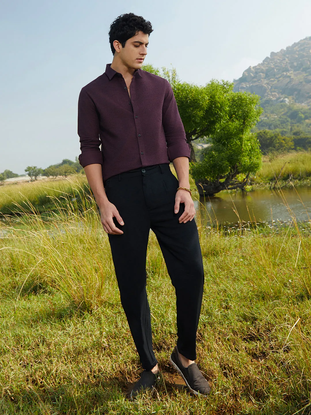 Solid Cotton Shirt