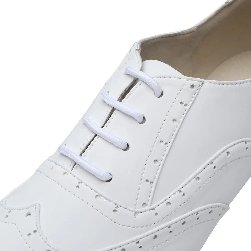 SWDZM Mens Lace up Leather Oxford Dance Shoe Smooth Latin Ballroom Dance Shoes