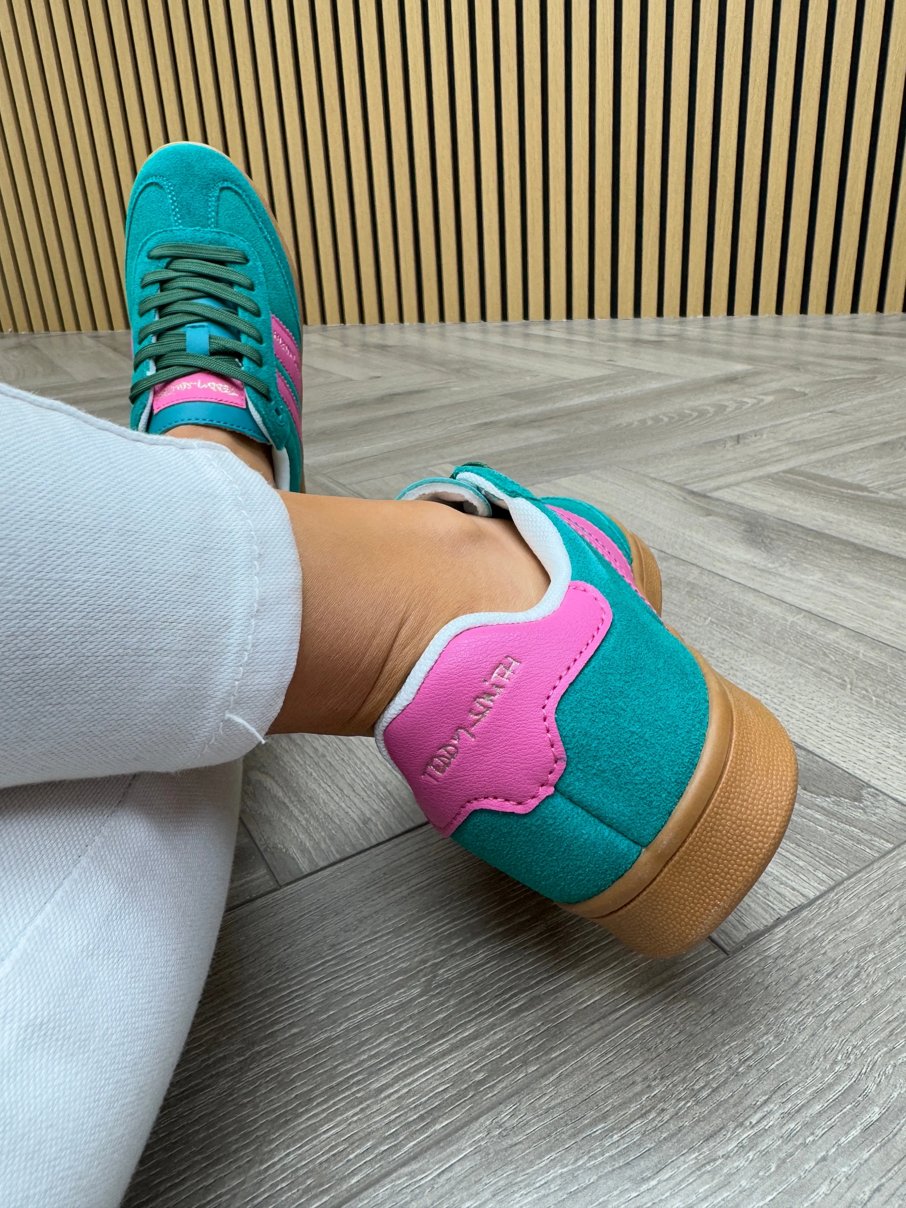 Teddy Smith (SS25) Lace Up Trainer With Gum Sole 120007 - Verde *Dark Green* (TS7)