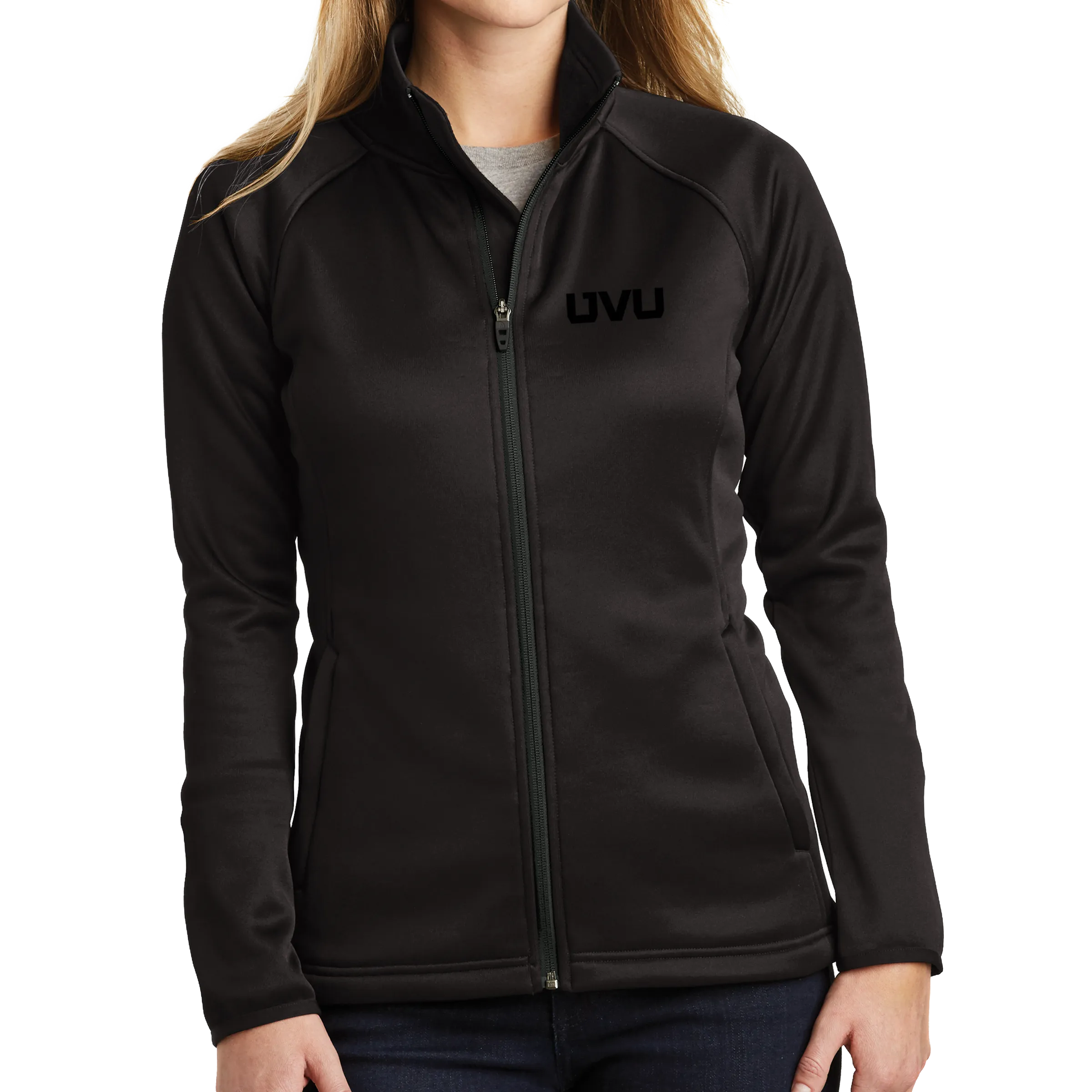 The North Face Ladies Canyon Flats Stretch Fleece Jacket - Mono Emb