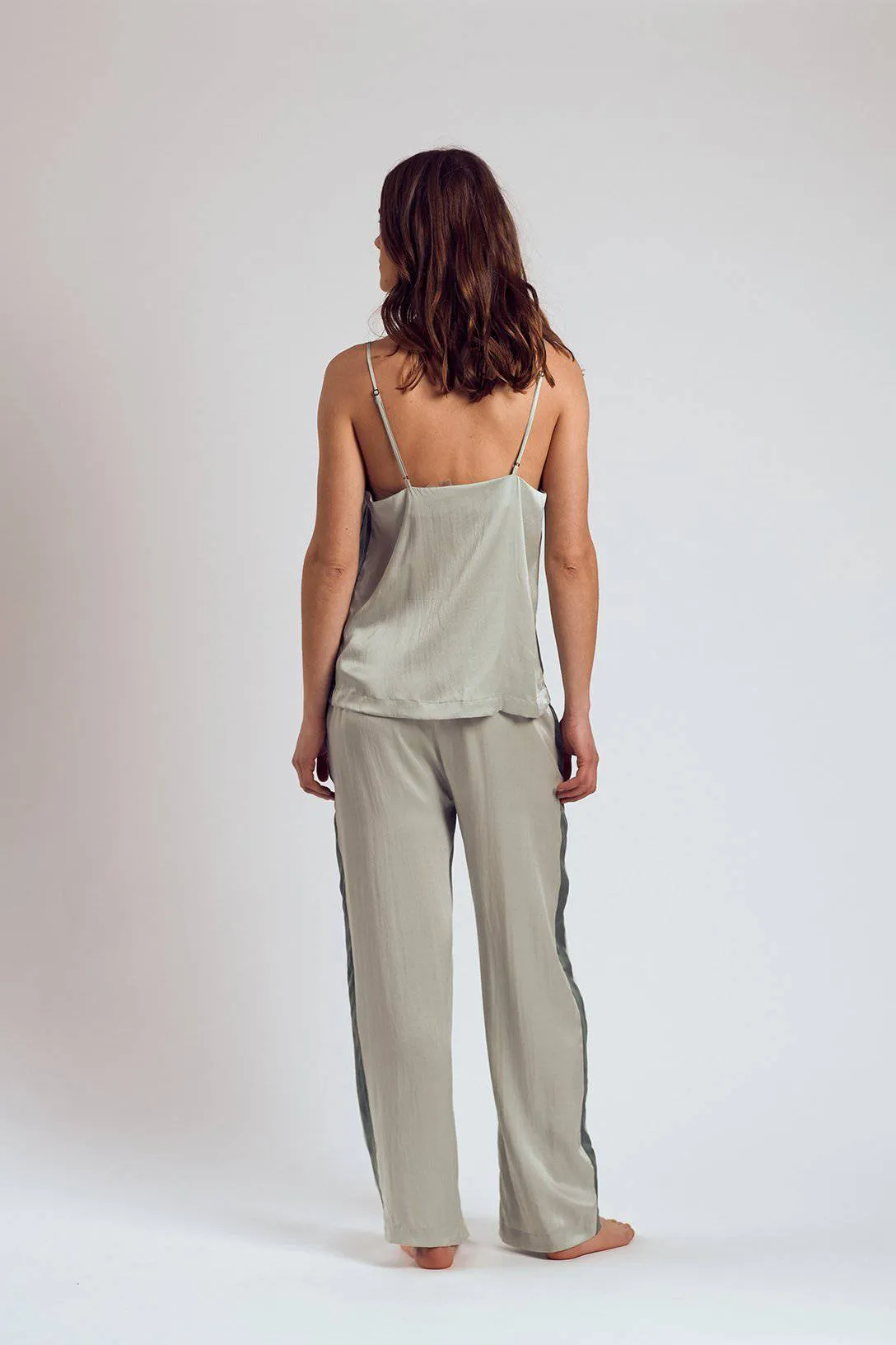 The Silk Robe Silk Flowy Set | Chartreuse