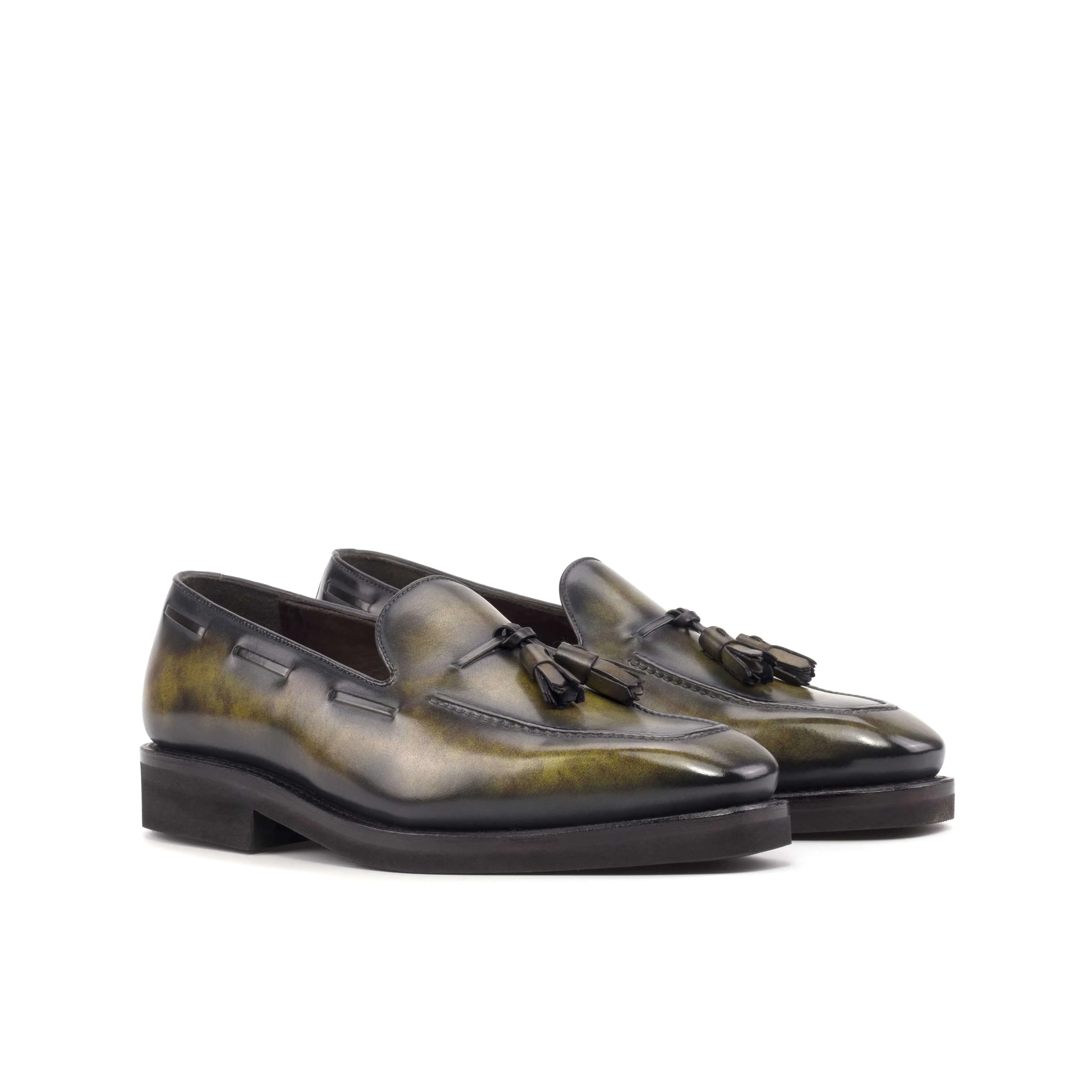 The Verdan – Green Patina Tassel Loafers.