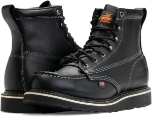 Thorogood American Heritage 6 Moc Toe Work Boots for Men - Soft Toe, Premium Full-Grain Leather with Slip-Resistant Wedge Outsole and Comfort Insole; EH Rated