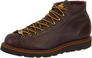 Thorogood American Heritage Series Lace-To-Toe Wedge Sole Leather Roofer Boots for Men with Slip-Resistant Outsole