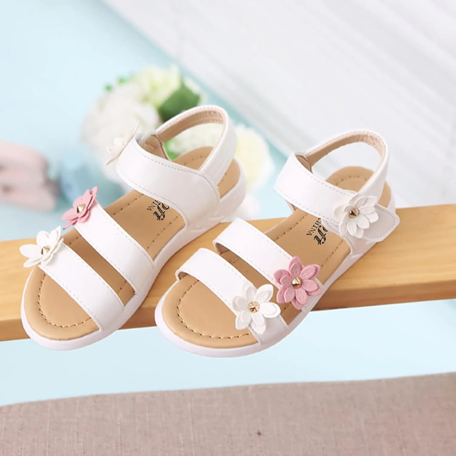Toddler Girls Rubber Non-Slip Sandals Kids Flower Shoes Baby Baby Shoes Baby Girl Booties