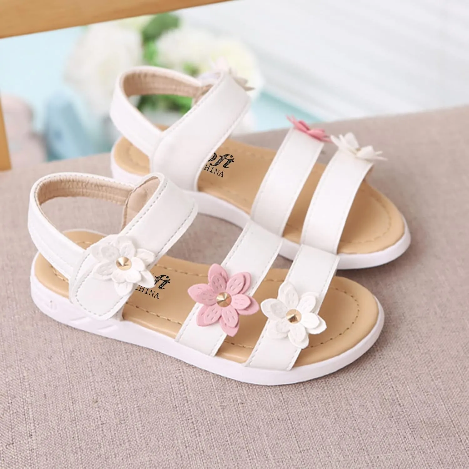 Toddler Girls Rubber Non-Slip Sandals Kids Flower Shoes Baby Baby Shoes Baby Girl Booties