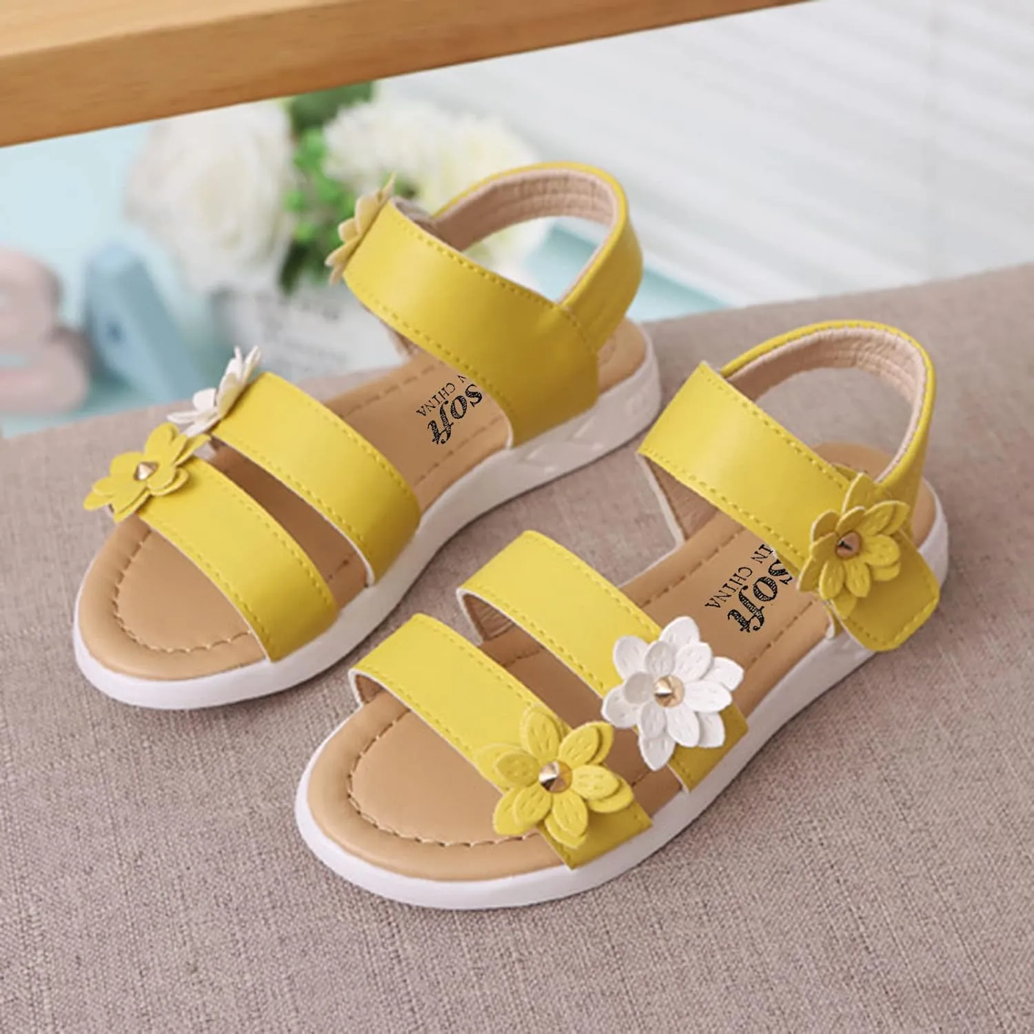 Toddler Girls Rubber Non-Slip Sandals Kids Flower Shoes Baby Baby Shoes Baby Girl Booties