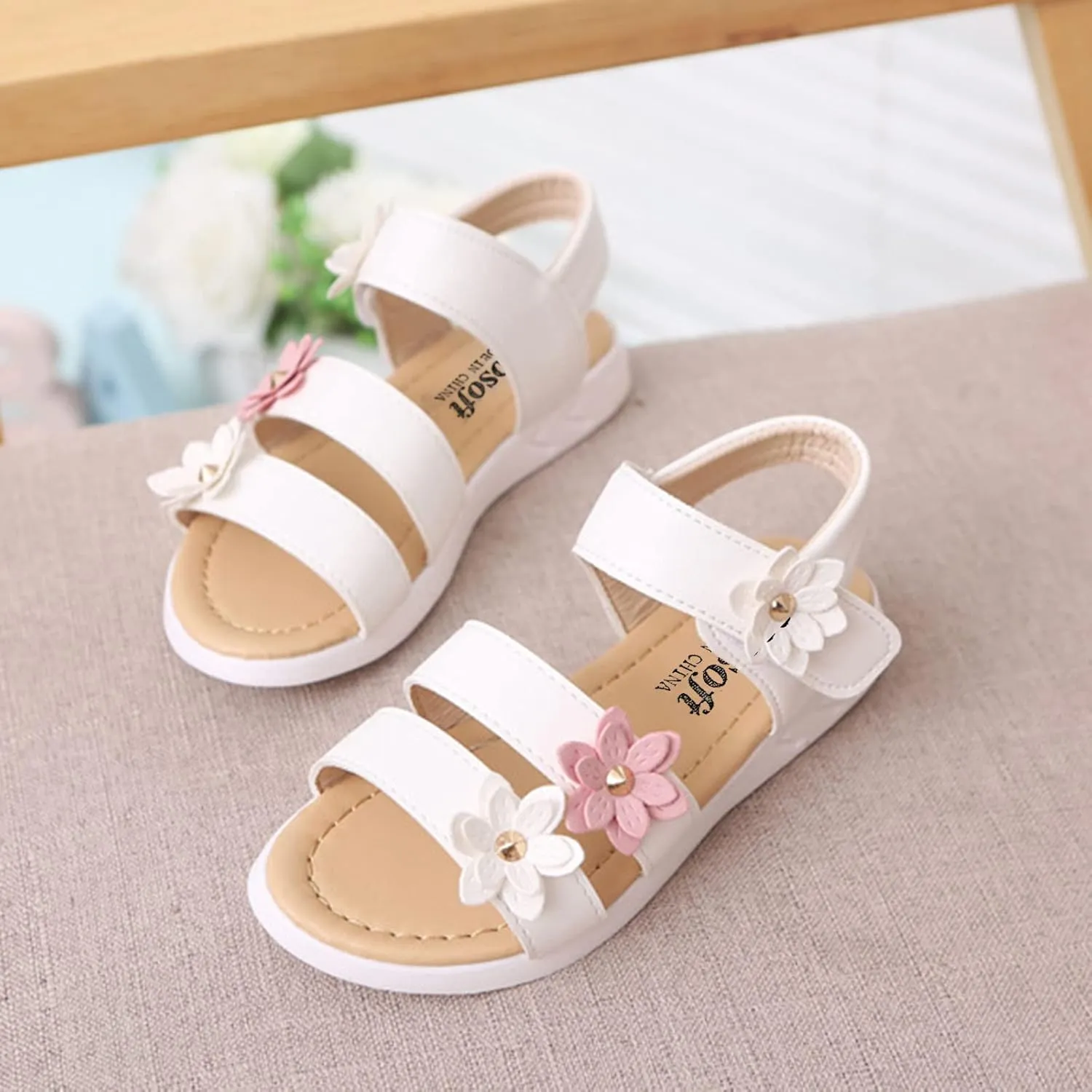 Toddler Girls Rubber Non-Slip Sandals Kids Flower Shoes Baby Baby Shoes Baby Girl Booties