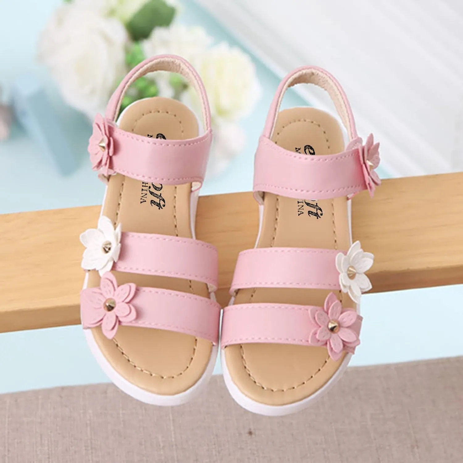 Toddler Girls Rubber Non-Slip Sandals Kids Flower Shoes Baby Baby Shoes Baby Girl Booties