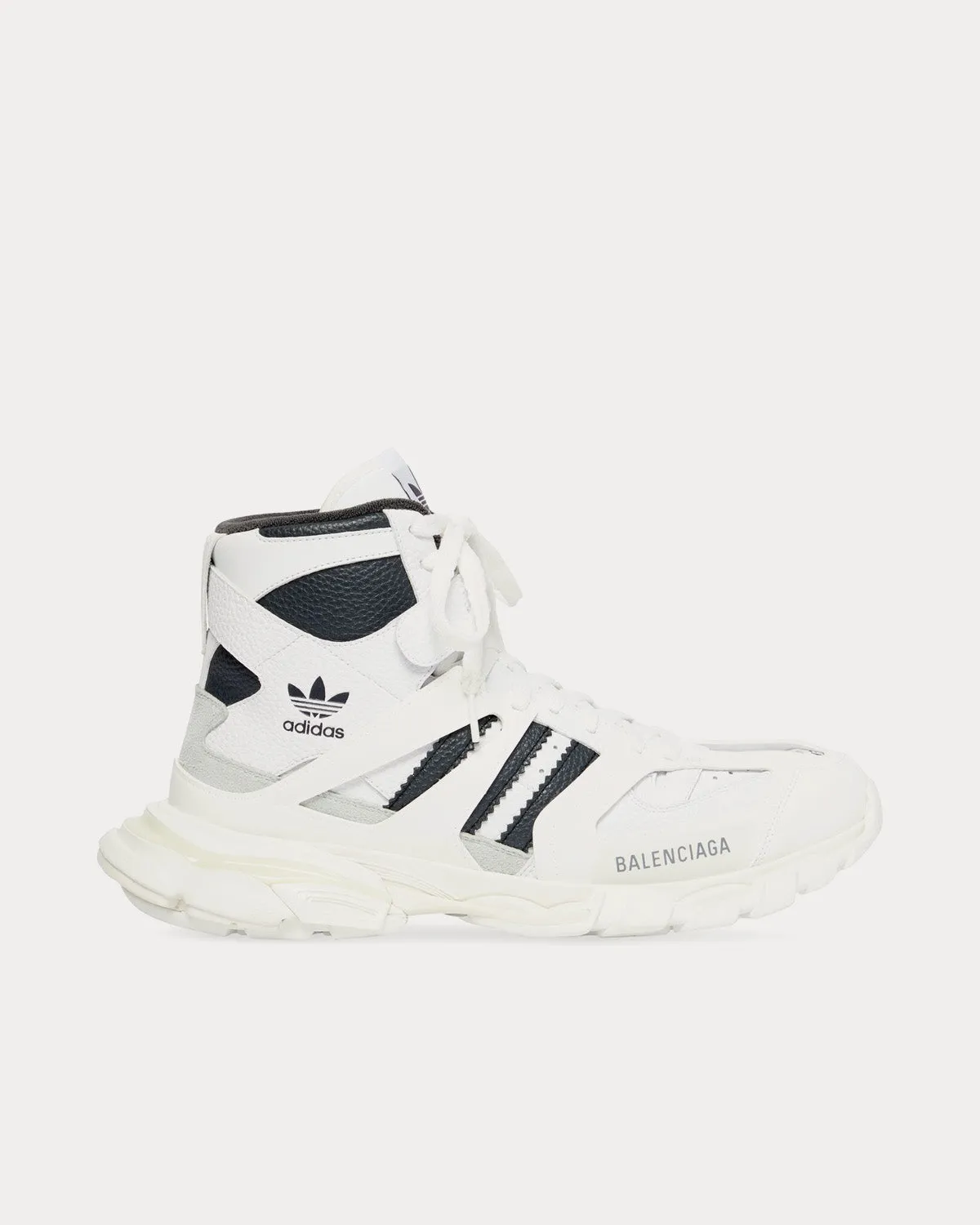 Track Forum White / Black High Top Sneakers