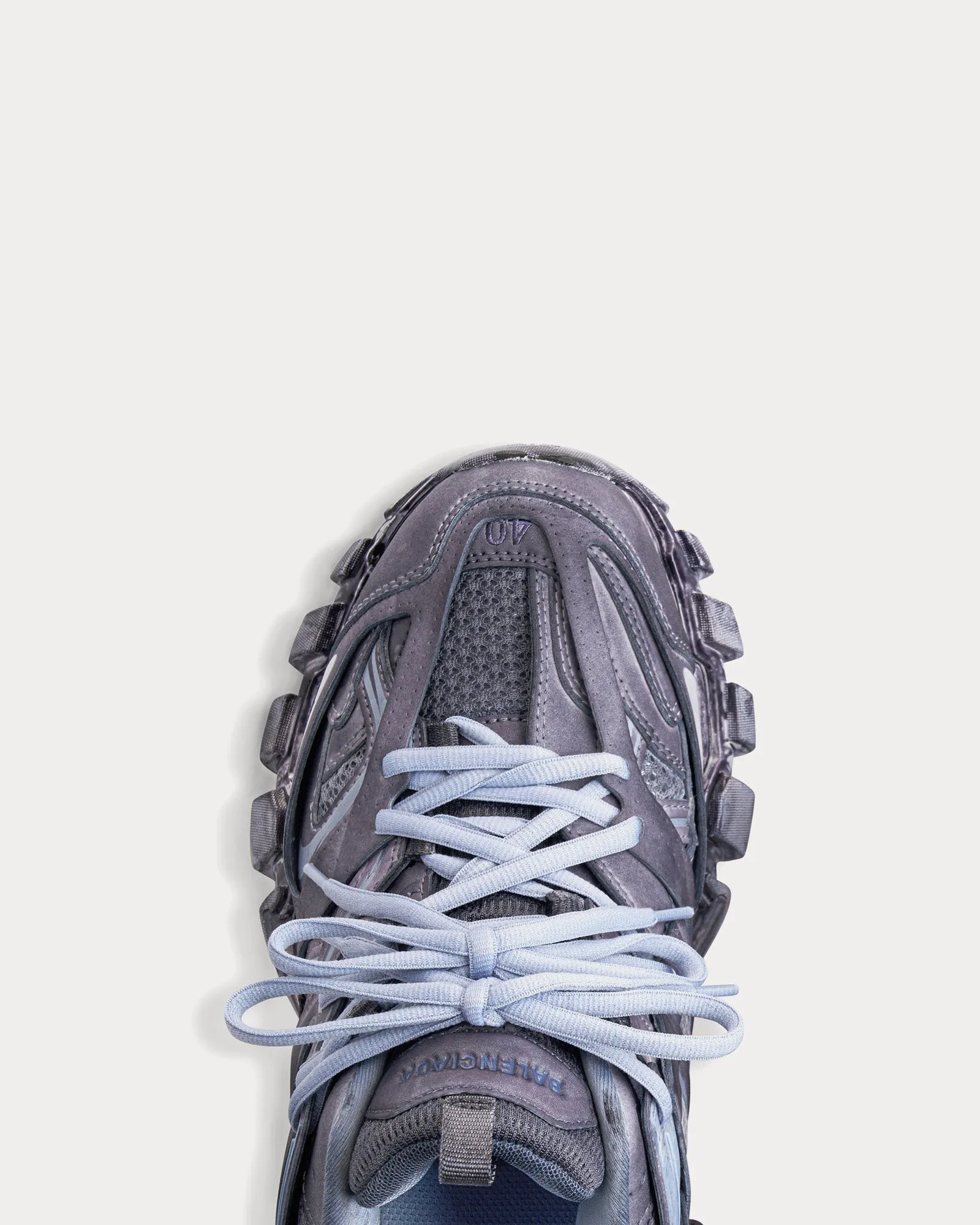 Track Mesh & Nylon Fabric Blue Low Top Sneakers