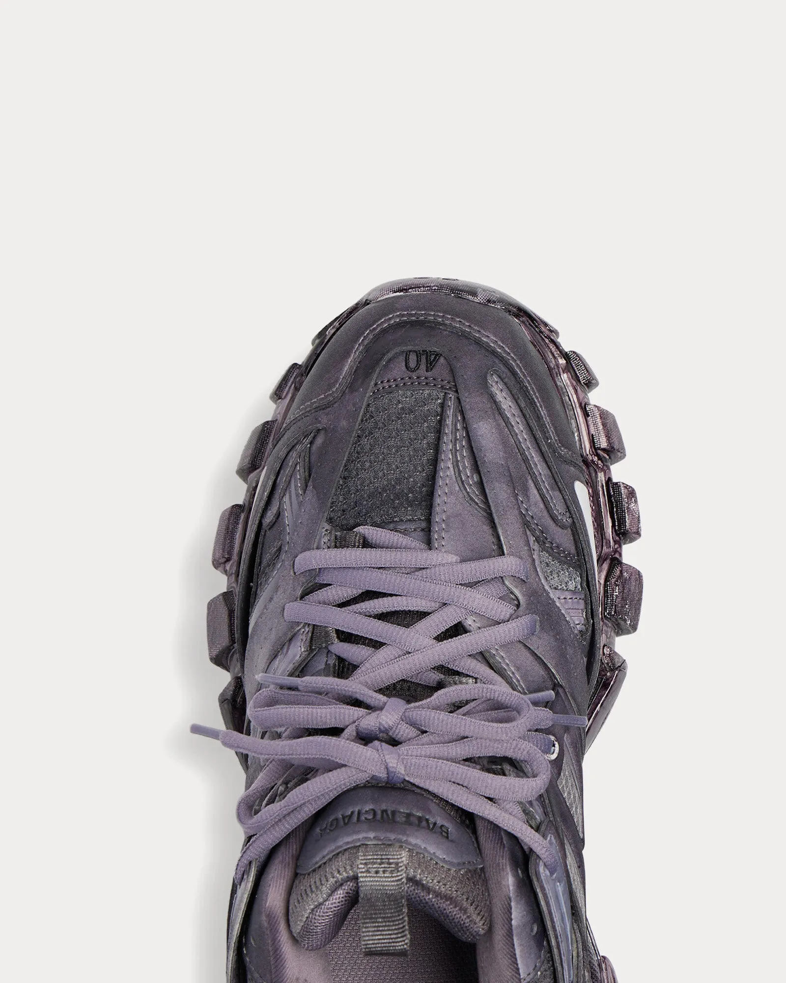 Track Mesh & Nylon Fabric Purple Low Top Sneakers