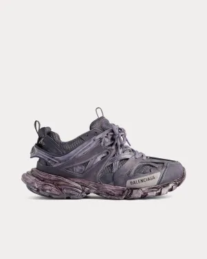 Track Mesh & Nylon Fabric Purple Low Top Sneakers