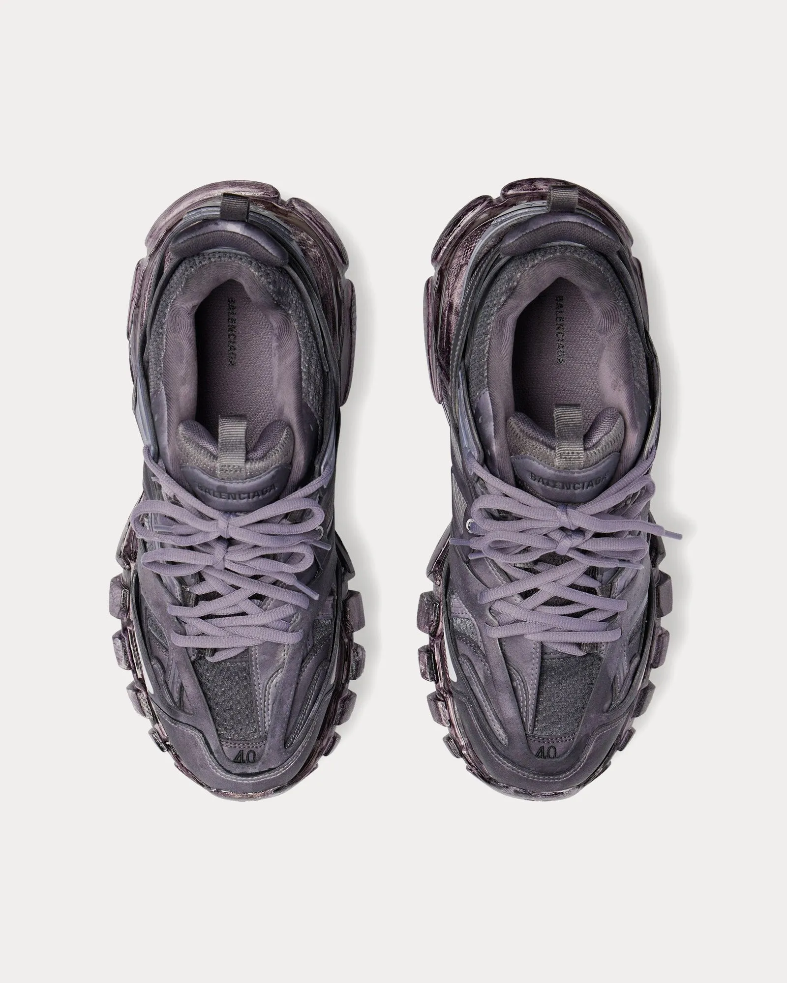 Track Mesh & Nylon Fabric Purple Low Top Sneakers