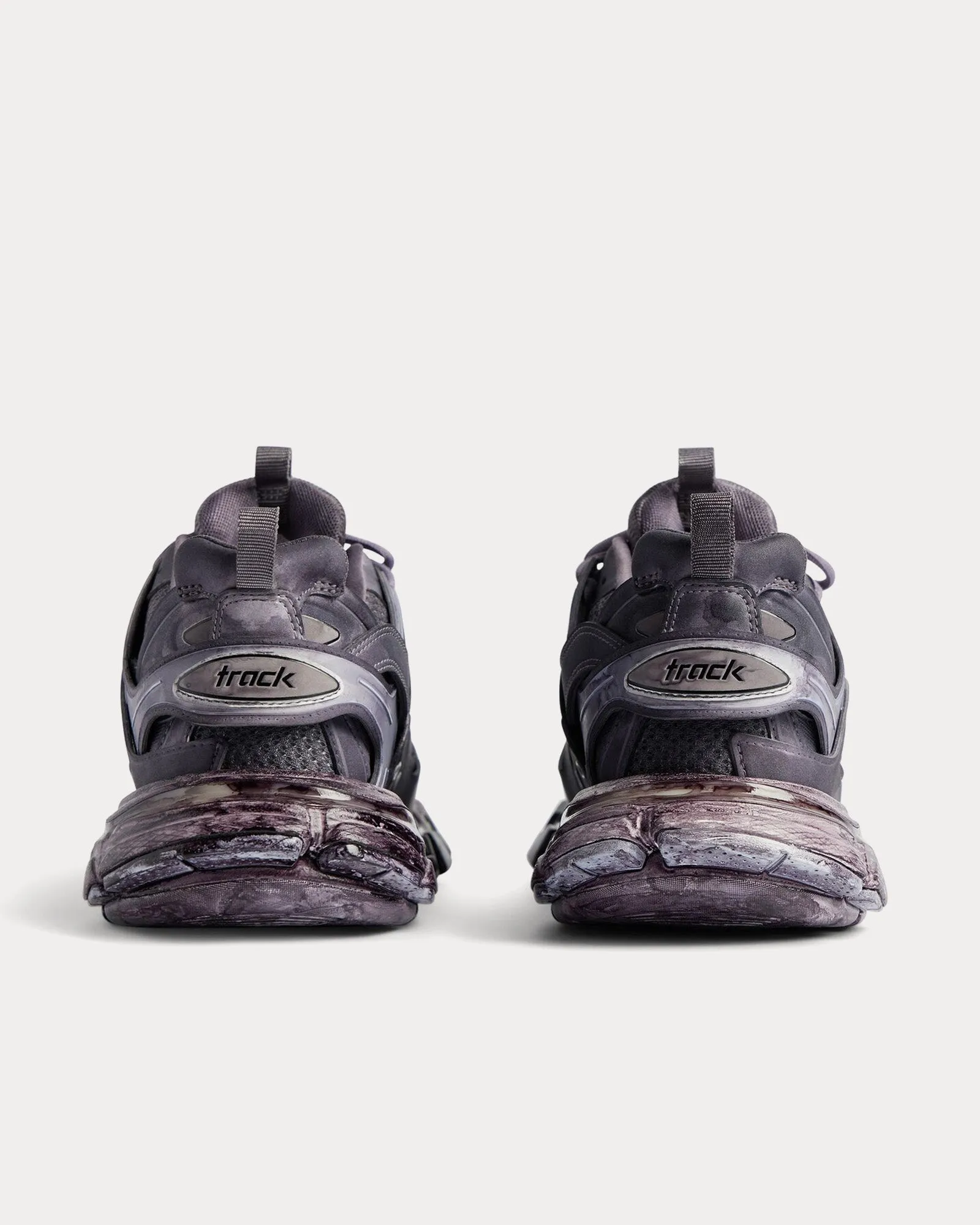 Track Mesh & Nylon Fabric Purple Low Top Sneakers