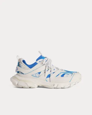 Track Sock Nylon & Knit White / Blue Low Top Sneakers