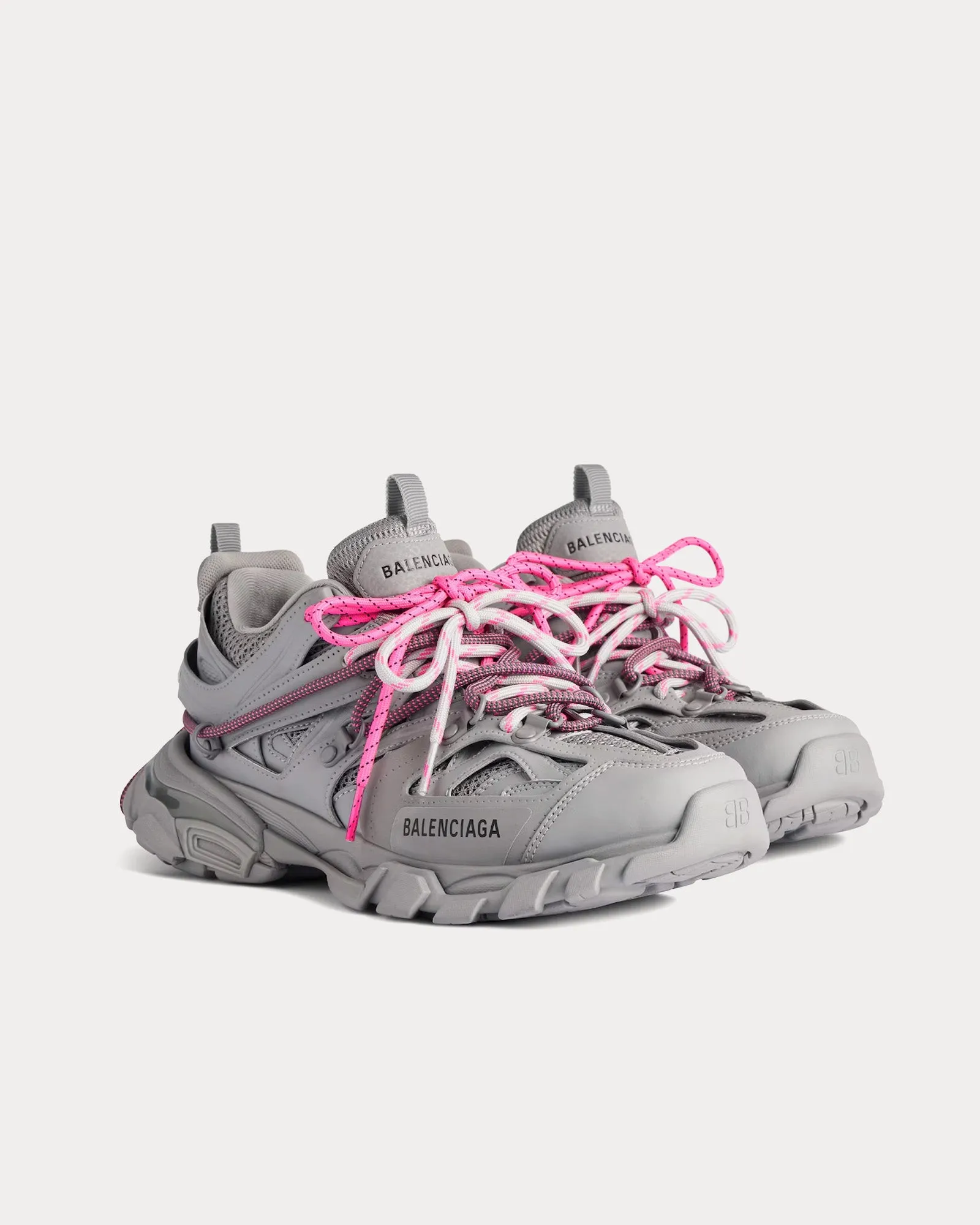 Track Trail Laces Grey / Pink Low Top Sneakers