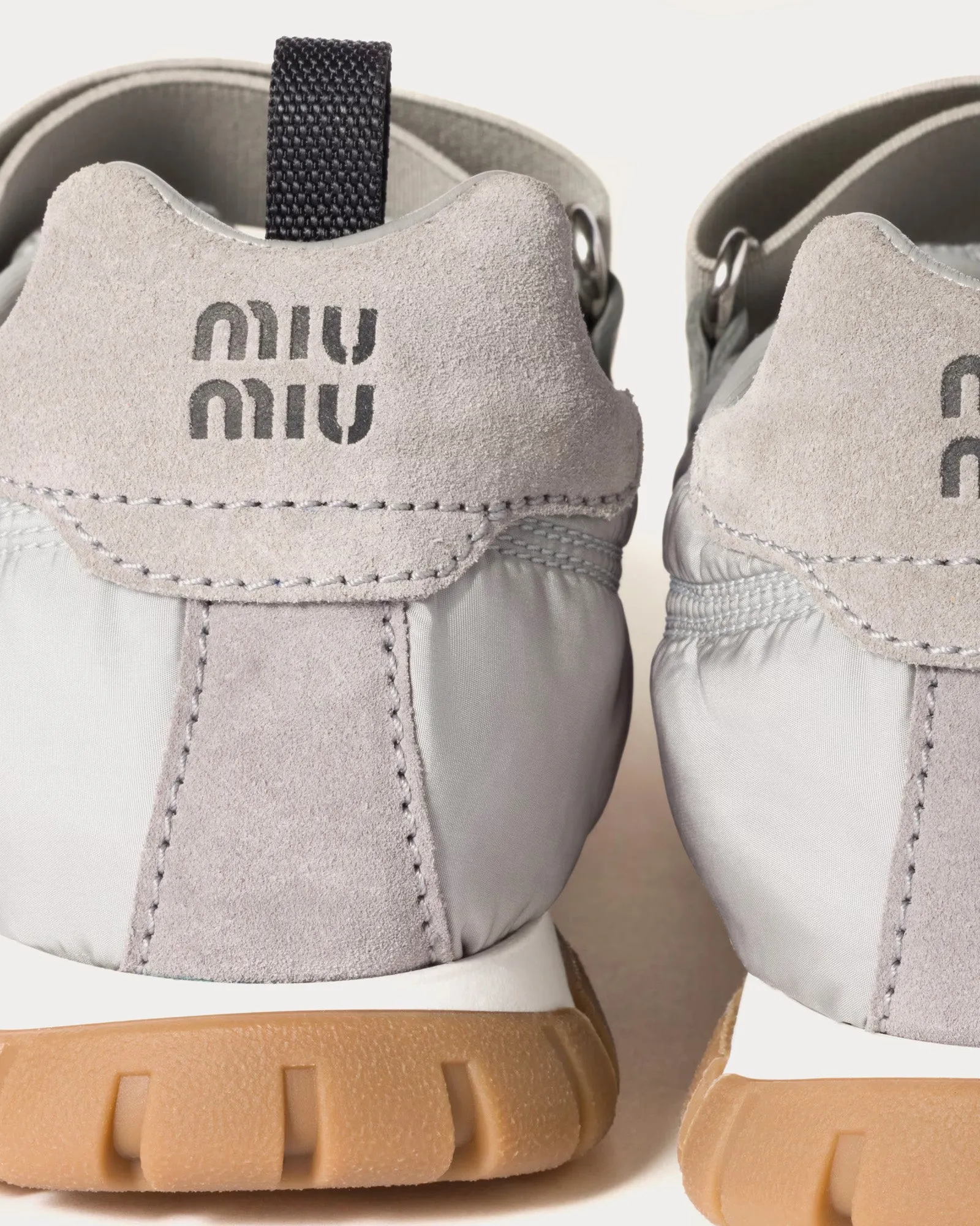 Tyre Technical Fabric & Suede Cloudy Grey Ballerinas