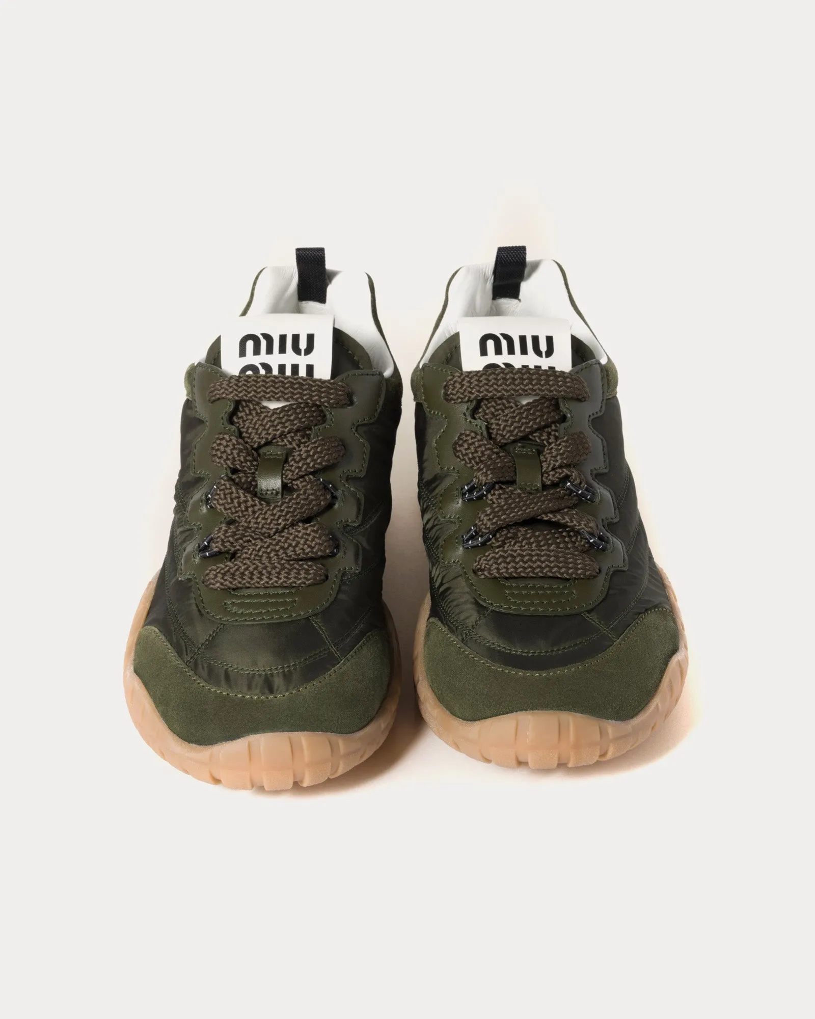 Tyre Technical Fabric & Suede Loden Green Low Top Sneakers