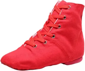 Unisex Kids Canvas Dance Shoes Jazz Shoes for Teens Girls Dance Boots Split Sole Ballroom Dancing Flat Shoes