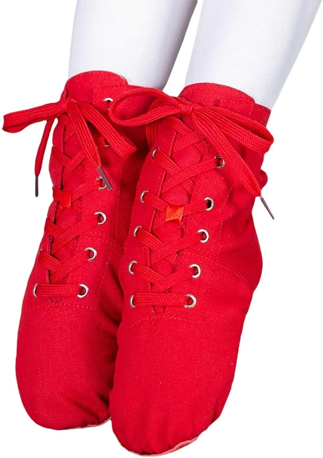 Unisex Kids Canvas Dance Shoes Jazz Shoes for Teens Girls Dance Boots Split Sole Ballroom Dancing Flat Shoes