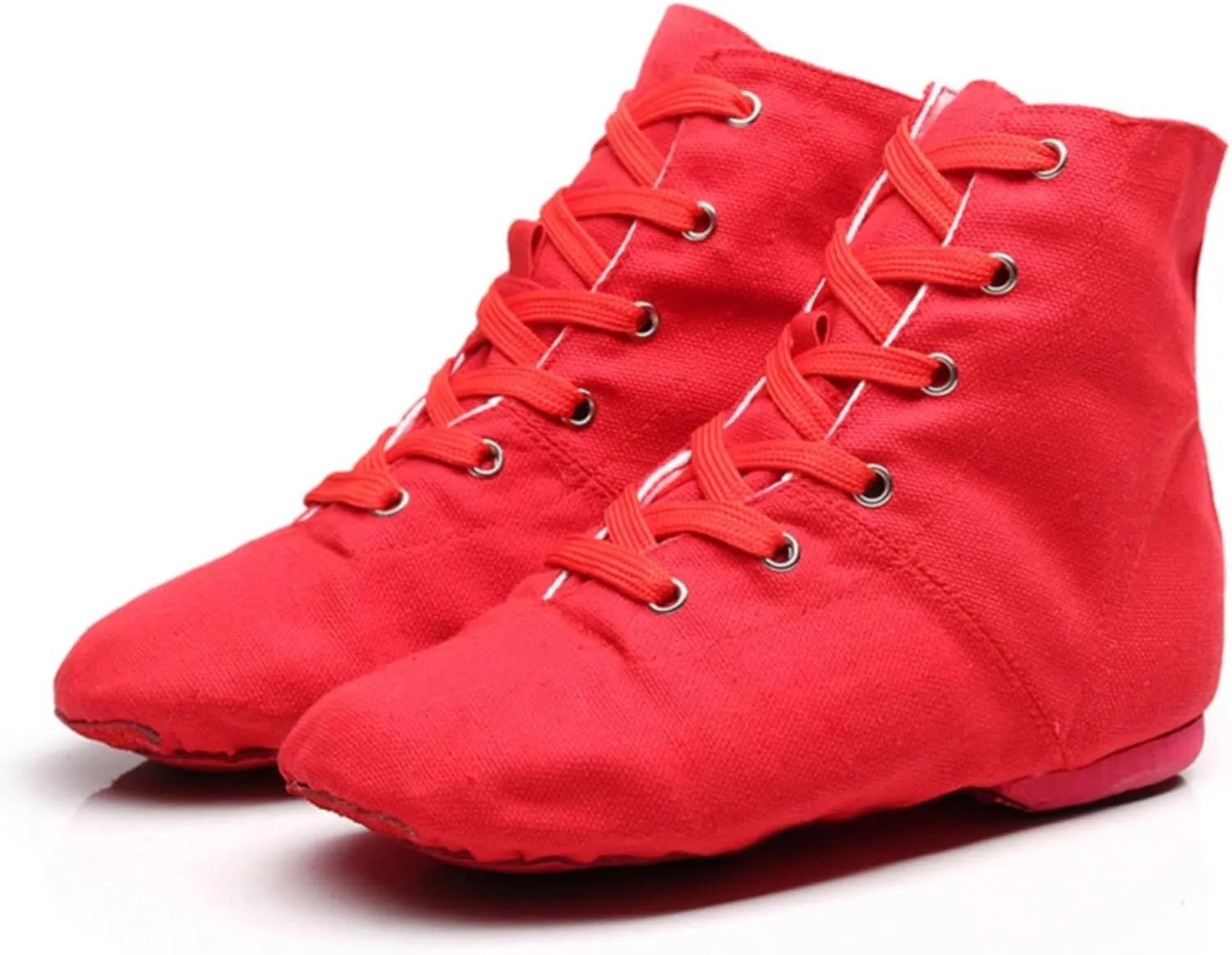 Unisex Kids Canvas Dance Shoes Jazz Shoes for Teens Girls Dance Boots Split Sole Ballroom Dancing Flat Shoes