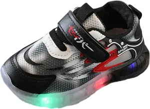 Unisex Kids' Light Up Shoes Slip On Sneaker Toddler Walking Shoes Non-Slip Breathable Sports Running Shoes