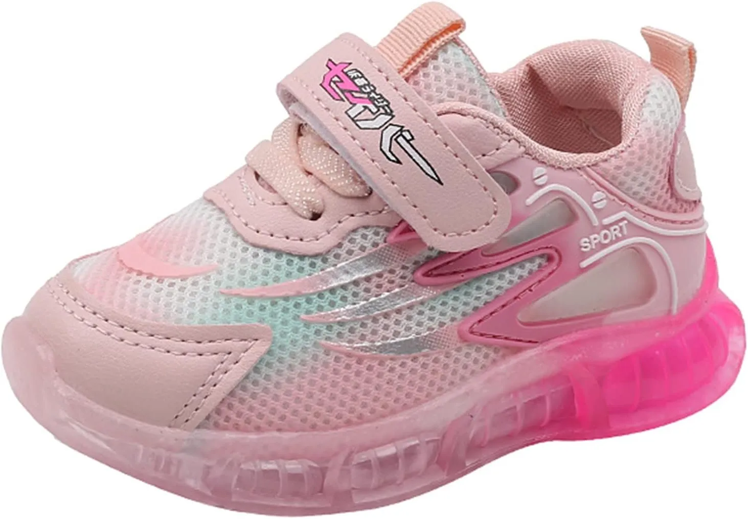 Unisex Kids' Light Up Shoes Slip On Sneaker Toddler Walking Shoes Non-Slip Breathable Sports Running Shoes