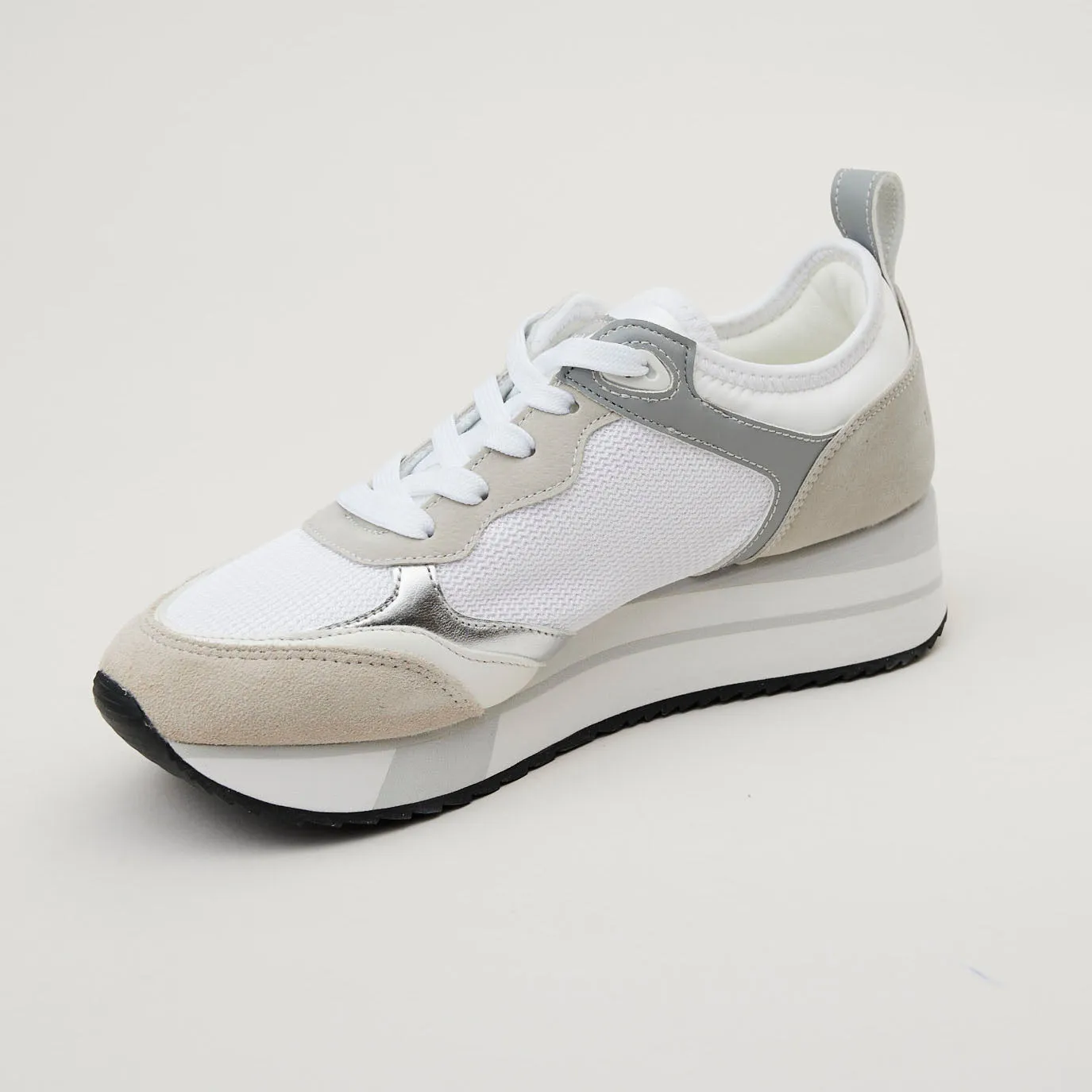 US Polo White Combination Trainers