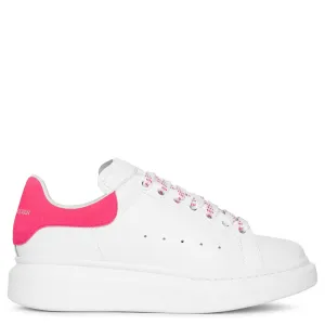 White and peony pink classic sneakers