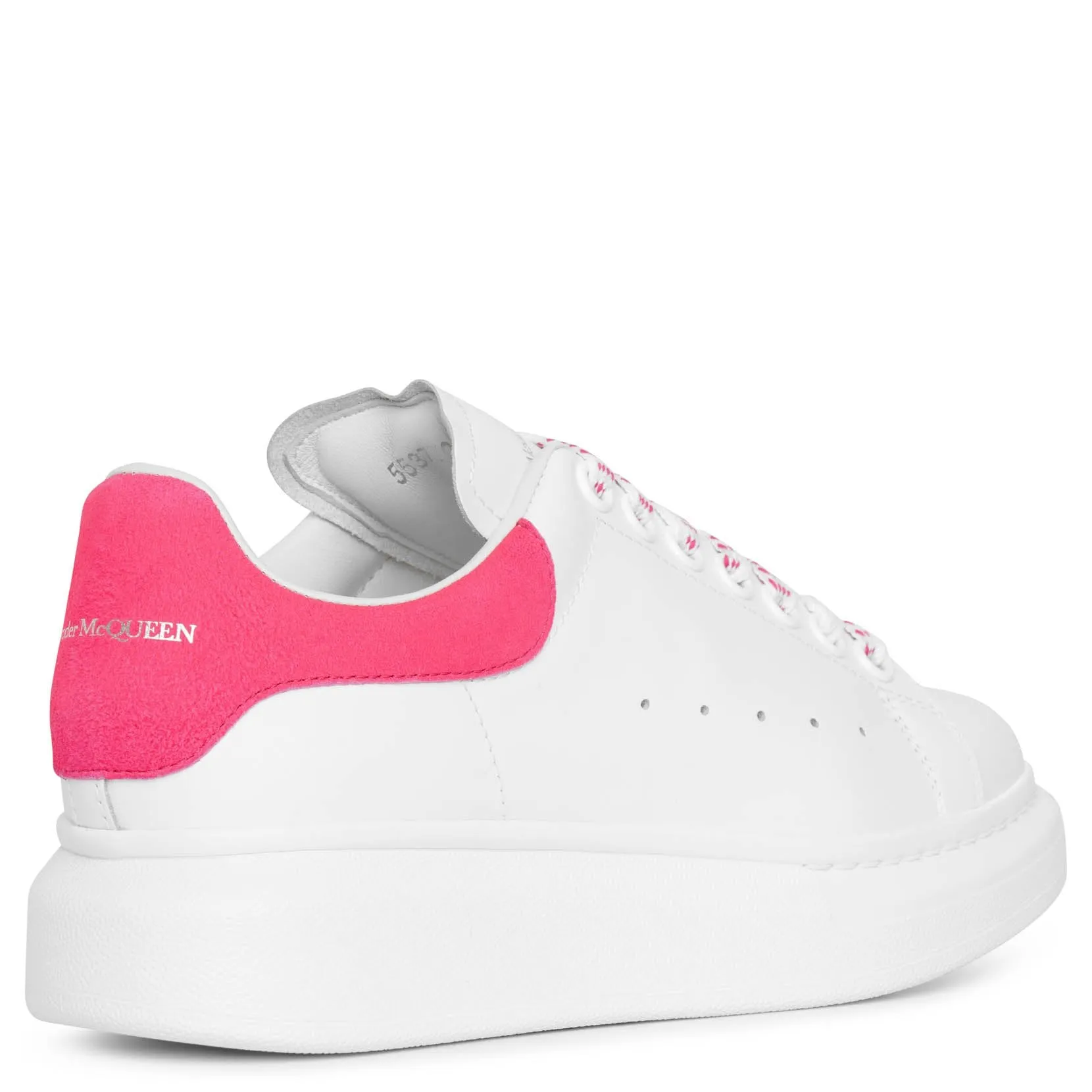 White and peony pink classic sneakers