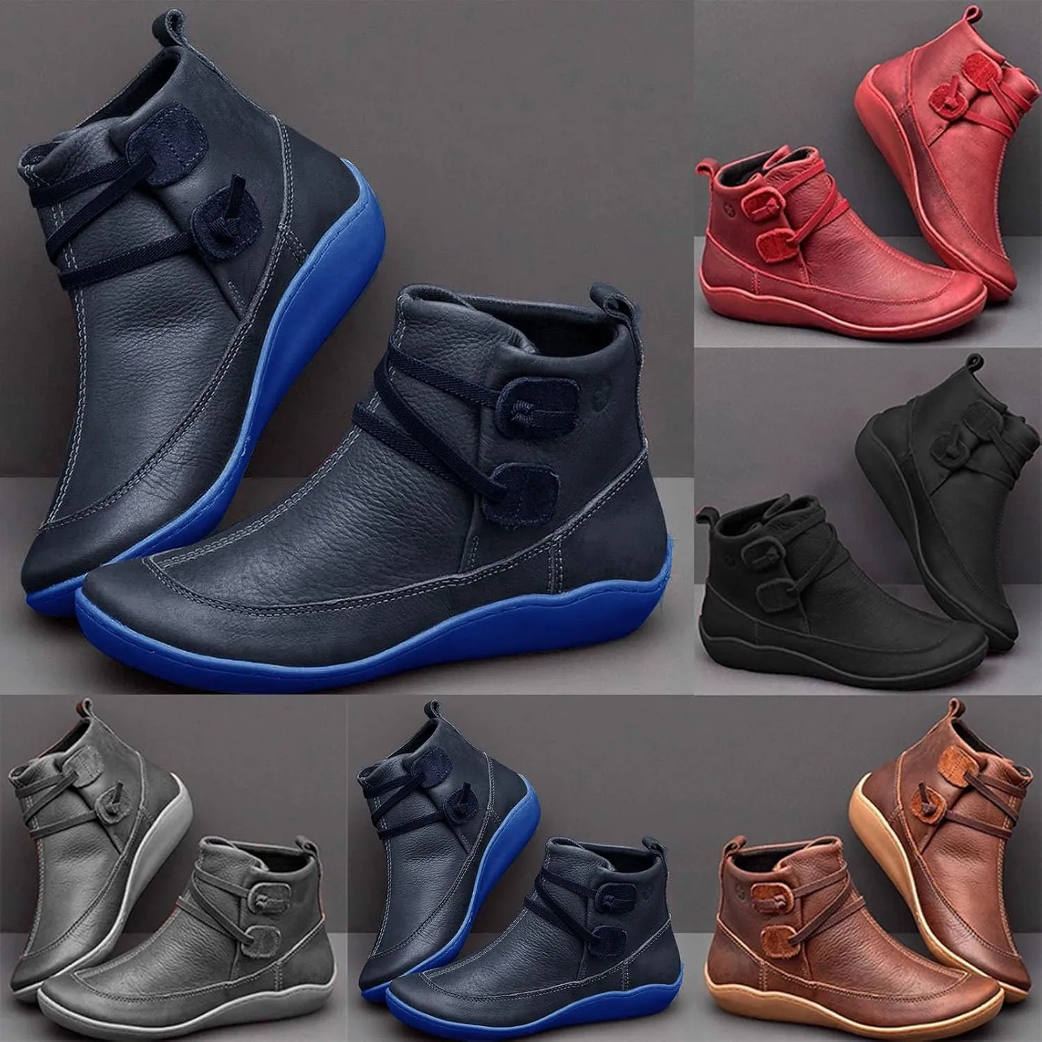 Winter Boots for Women Ankle Black Suede Booties Ladies Hiking Boots Ankle Bootie for Women with Heel Keep Warm Flat Bottom Chunky Low Heel Classic Pointed Toe