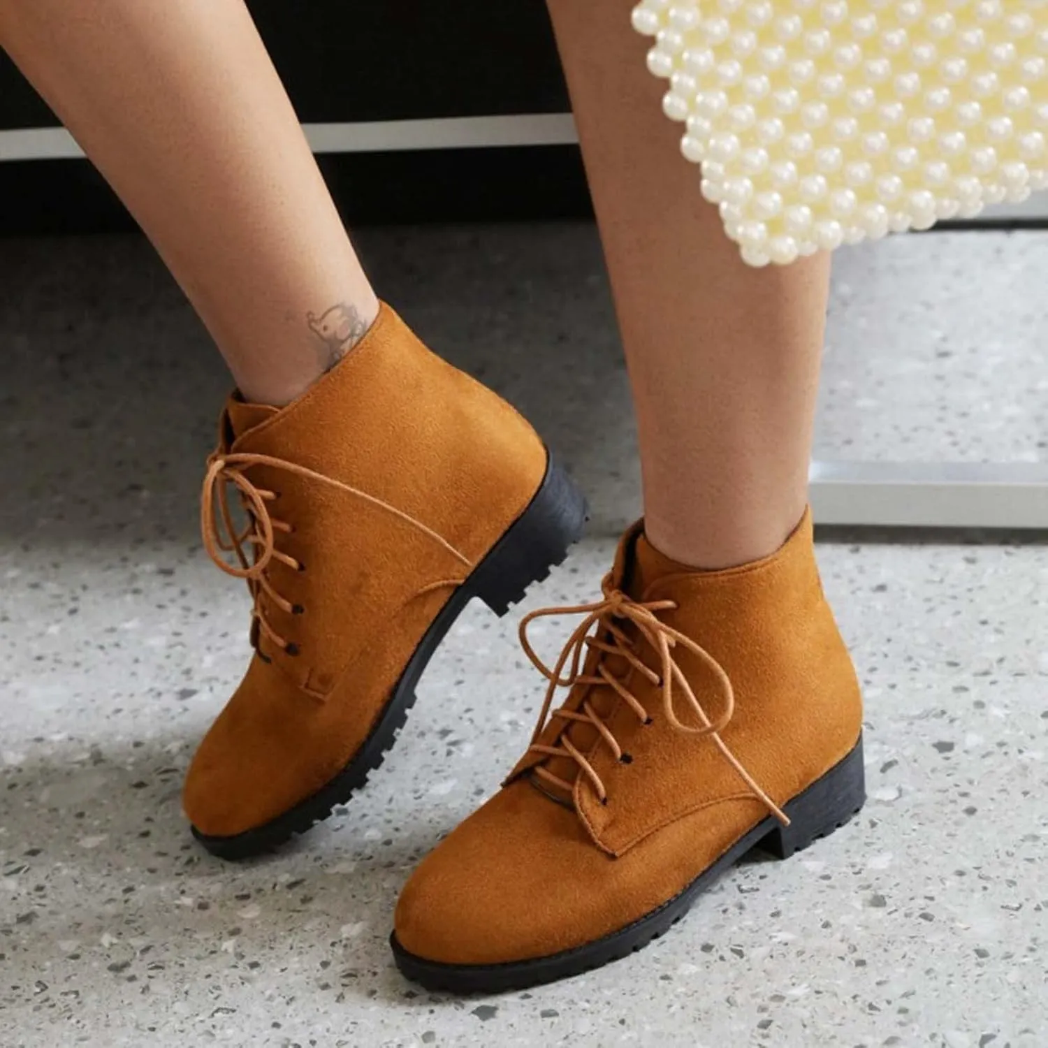 Womens Boots Ankle Leather Booties for Women 2024 Low Heel Ankle Boots for Women Black Ankle Boot Fashion Casual Comfy Soft Chunky Low Heel Classic Pointed Toe
